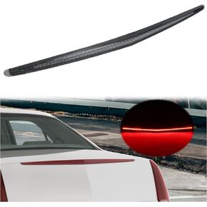 HECASA LED Third Brake Light Compatible with 2006-2011 Cadillac DTS High Mount Trunk Light 3rd Stop Light Assembly Rear Center Tail Lamp Plastic Red Lens
