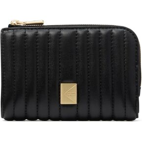 kate spade new york Deco Quilted Leather Compact Wallet, Black