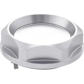 X AUTOHAUX Silver Tone Aluminum Alloy Car Gas Engine Oil Filler Cap Plug Cover Replacement for Mitsubishi Outlander Lancer Montero Tredia Galant