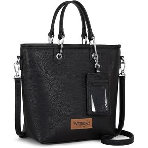 Wrangler Tote Bag for Women Casual Work Top-handle Handbag with Card Holder