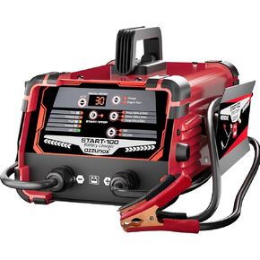 Professional 30-Amp Battery Charger, 12V 24V Automotive Charger, 130 Cranking Amps, Trickle Charger Smart Battery Maintainer, Ideal for Motorcycle Cars Trucks Marine Batteries and More