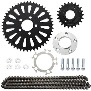 MoKitDora Belt to Chain Drive Transmission Sprocket Conversion Kit for Harley Sportster 2004-Later XL1200 883