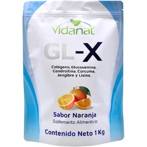 Vidanat GL-X Orange 1Kg – Joint Support with Glucosamine, Chondroitin, Turmeric Root & Collagen – Helps Mobility, Flexibility & Cartilage Health – Orange Flavor