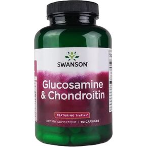 Swanson Glucosamine & Chondroitin - Nutrition Supplement Promoting Joint Integrity, Movement & Flexibility - Wellness Formula Supporting Daily Joint Maintenance - (90 Capsules, 900mg Each)