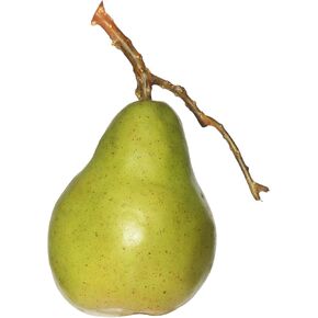 Vickerman 90MM Artificial Green and Yellow Pear - Faux Fruit - 6 Pack - Realistic Accent for Home or Office Decor - Maintenace Free - Artificial Fruit - Realistic Accent for Arrangements