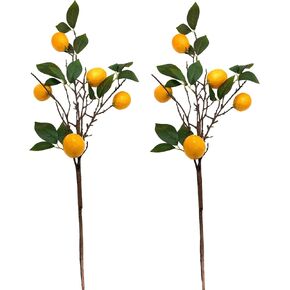 M2Cbridge الاصطناعي نباتات الليمون فروع 30 "لمطبخ الطاولة مركزية زينة المنزل 2pcs