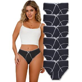 Womens Cotton Underwear Briefs for Women Women's Briefs High Waisted High Cut Cute Pack Women Bikini Panties