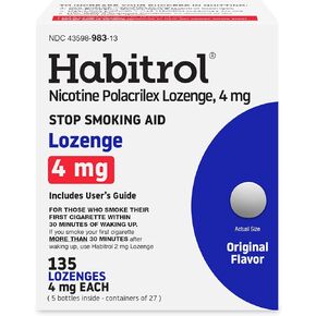 Habitrol Nicotine Lozenges 4 mg Original Flavor -135 Count - Stop Smoking Aid - Reduce Cravings and Withdrawal Symptoms