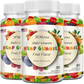 Hemp Gummies High Potency - 3 Pack, High Potency Organic & Extra Strength