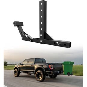ELITEWILL New Trash Can Hauler Hitch Trash Can Transporter,Wheeled Garbage Can Towing Carrier Fit for Truck Auto Car SUV Golf Cart ATV UTV with 2" Receiver