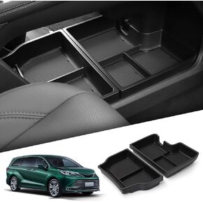 Smabee 2PCS Center Center Console Tranizer Lower Tray for Toyota Sienna 2021-2025 ، ABS Lome