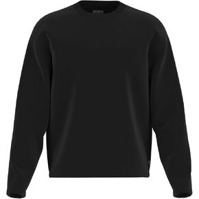 GUESS Men's Long-Sleeve Garrett Faux Suede Crew