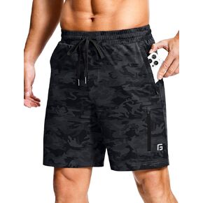 Men's Workout Shorts with Zipper Pockets 7" Quick Dry Lightweight Gym Athletic Running Shorts for Men