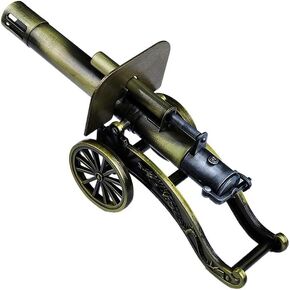 Mini Cannon Model Ornaments Rewinding Device Decorative Ornaments Alloy Material Firecracker Cannon