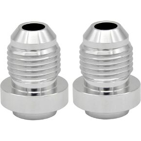 YSIL 2PCS 4AN Male Flare Weld on Bung Fitting Hose Adapter Aluminum Alloy