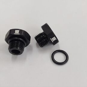 COSRISMERSAR 6AN-OFF CAP CAP ORB ADAPTER-سبيكة الألومنيوم ، 9/16-18 UNF ، ختم الحلقة O ، 1500 PSI ضغط العمل-2 عبوة (RAH03-OH-2P)