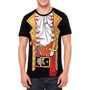 Men Pirate Halloween Shirt Costume Funny 3D Print Crew Neck Cosplay Pirate Graphics Thirt T-Shirt