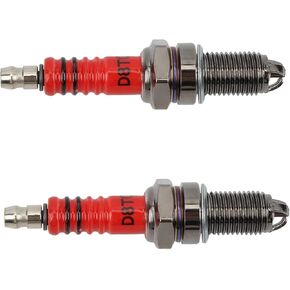 D8TC 3 Electrode Spark Plug Compatible with 4 Stroke CG 125cc 150cc 200cc 250cc CF250 ATV Dirt Bike Go Kart Moped Scooter Pack of 2