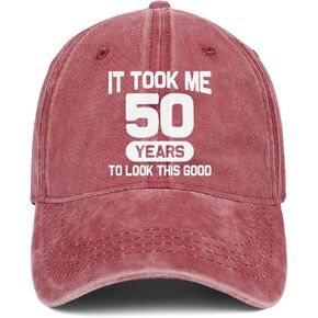 50th Birthday Gifts for Him Her 50 Year Old Gifts 1975 Birthday Vintage Hat Men Women 100% Cotton Baseball Cap