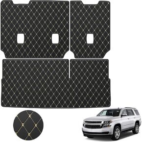 حصيرة بطانة البضائع ومسند الظهر لعام 2015-2020 شيفروليه تاهو/GMC Yukon (ليس من أجل XL) - بطانة جذع الجلود المخصصة - جميع الحصير البضائع في Chevy Tahoe/GMC Yukon 2015-2020