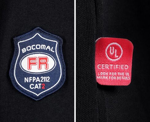 بوكومال الاب من القمصان Crewneck 7oz للوزن المتوسط ​​للهب الملابس NFPA2112 CAT2 قميص العمل المتأقيل للرجال CAT2 in Saudi Arabia