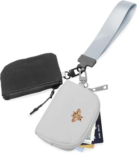 COOLANS Mini Wristlet Wallets Dual Pouch,Around Wristlet Handbag Wallet for Women Zip Cards Holder,Wristlet Bracelet Purse in Saudi Arabia