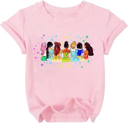 Magical Girl Shirt Cute Snacks Graphic Tee Toddler Kids Girls Holiday Short Sleeve Outfits Tops 3-10 Years in Saudi Arabia