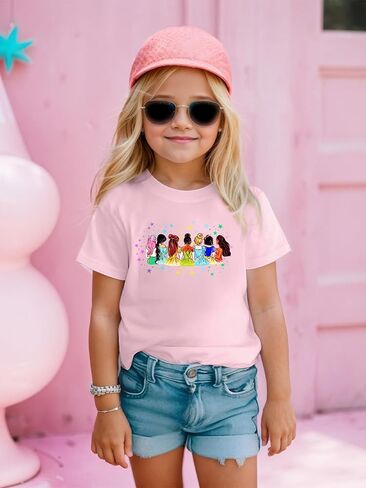 Magical Girl Shirt Cute Snacks Graphic Tee Toddler Kids Girls Holiday Short Sleeve Outfits Tops 3-10 Years in Saudi Arabia