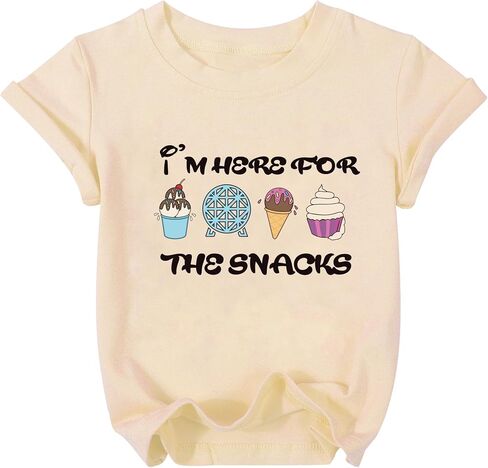 Magical Girl Shirt Cute Snacks Graphic Tee Toddler Kids Girls Holiday Short Sleeve Outfits Tops 3-10 Years in Saudi Arabia