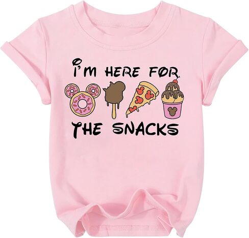 Magical Girl Shirt Cute Snacks Graphic Tee Toddler Kids Girls Holiday Short Sleeve Outfits Tops 3-10 Years in Saudi Arabia