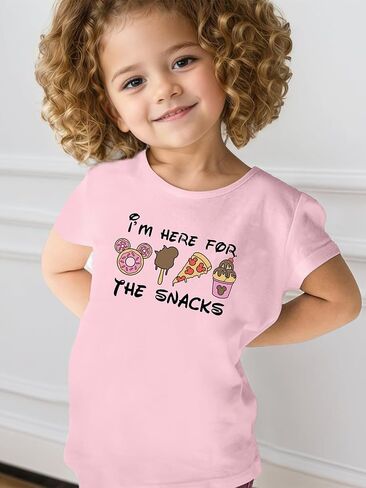 Magical Girl Shirt Cute Snacks Graphic Tee Toddler Kids Girls Holiday Short Sleeve Outfits Tops 3-10 Years in Saudi Arabia