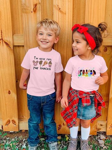 Magical Girl Shirt Cute Snacks Graphic Tee Toddler Kids Girls Holiday Short Sleeve Outfits Tops 3-10 Years in Saudi Arabia