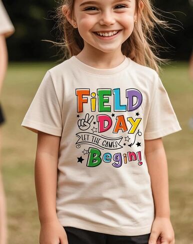 Kids Toddler Boys Girls Field Day T-Shirt Kindergarten Student Funny Short Sleeve Cotton Tee Tops in Kuwait