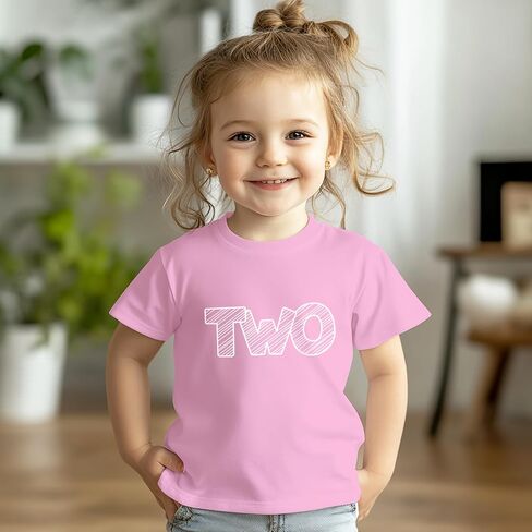2nd Birthday Outfits for Toddler Girls 2 Year Old Shirt Girl Second Party t-Shirt Two in Kuwait