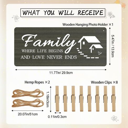 Friendship Gifts for Women Graduation Best Friend Long Distance Gifts for Her Hanging Photo Display Sister Gift for Sisters Picture Frames Wall Decor Photo Board Coworker Leaving Gift for Work Bestie in Saudi Arabia