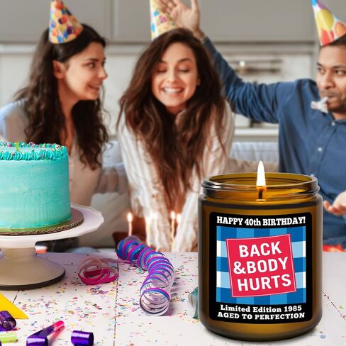 60th Birthday Gifts for Women Men, Happy 60th Birthday Gift for Her Him, 60 Years Old Birthday Scented Candles for Women Turning 60, Back and Body Hurts Candle for Limited Edition 1965 in Saudi Arabia