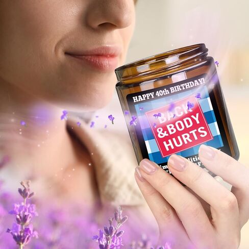 60th Birthday Gifts for Women Men, Happy 60th Birthday Gift for Her Him, 60 Years Old Birthday Scented Candles for Women Turning 60, Back and Body Hurts Candle for Limited Edition 1965 in Saudi Arabia