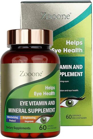 zooone- 60pcs Lutein Eye Vitamins Supplement Nutritional Supplement for Macular Health & Dry Eye Support, Contains Lutein, Zinc, Vitamins C/E & Zeaxanthin in Kuwait