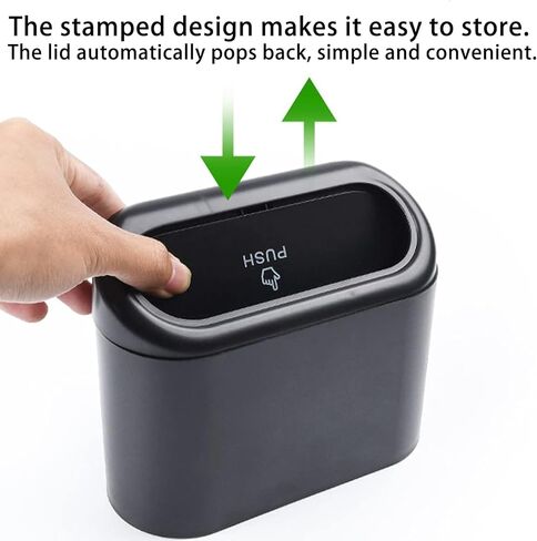 2 عبوات ميني السيارة سلة سلة سلة ، قمامة السيارات مع تخزين الغطاء لإكسسوارات المقعد الخلفي الأمامي (2) in Kuwait