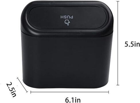 2 عبوات ميني السيارة سلة سلة سلة ، قمامة السيارات مع تخزين الغطاء لإكسسوارات المقعد الخلفي الأمامي (2) in Kuwait