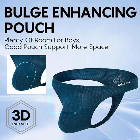Mens Bulge Pouch Thongs Underwear Sexy Low Rise Striped T-Back Breathable Stretch G Strings in Saudi Arabia