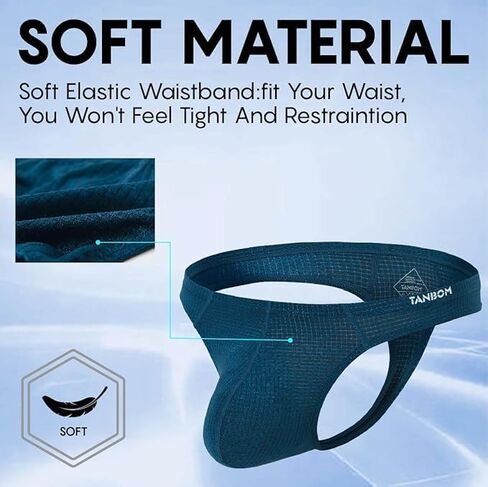 Mens Bulge Pouch Thongs Underwear Sexy Low Rise Striped T-Back Breathable Stretch G Strings in Saudi Arabia