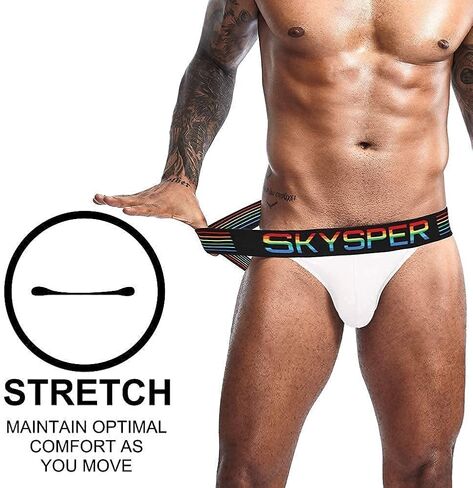 SKYSPER Mens Jockstrap Underwear Jock Straps Male Athletic Supporters for Men in Saudi Arabia