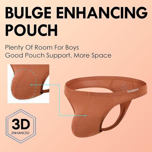 Mens Bulge Pouch Thongs Underwear Sexy Low Rise Striped T-Back Breathable Stretch G Strings in Saudi Arabia