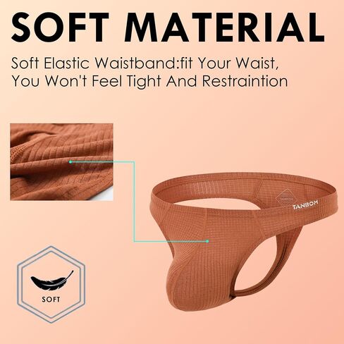 Mens Bulge Pouch Thongs Underwear Sexy Low Rise Striped T-Back Breathable Stretch G Strings in Saudi Arabia