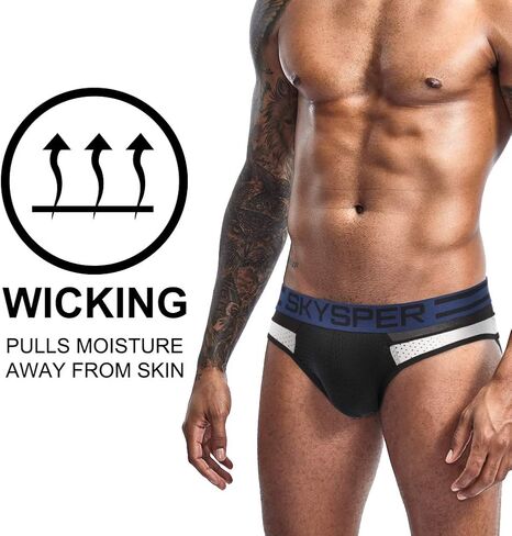 SKYSPER Mens Jockstrap Underwear Jock Straps Male Athletic Supporters for Men in Saudi Arabia