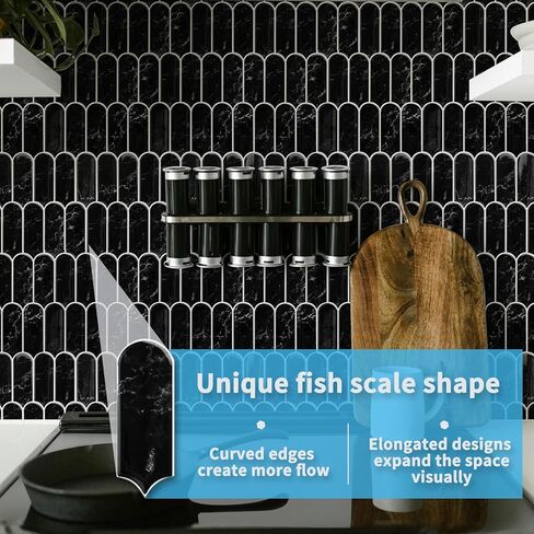 Art3d 10 ورقات قابلة للتقشير واللصق بلاط باكسبلاش للمطبخ، ملصق من الفينيل على بلاط الحائط للحمام وغرفة الغسيل والبقع الخلفية، 30.48 سم × 30.48 سم أخضر in Kuwait