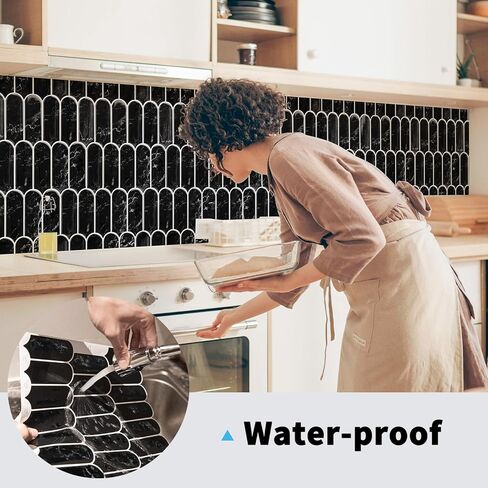 Art3d 10 ورقات قابلة للتقشير واللصق بلاط باكسبلاش للمطبخ، ملصق من الفينيل على بلاط الحائط للحمام وغرفة الغسيل والبقع الخلفية، 30.48 سم × 30.48 سم أخضر in Kuwait