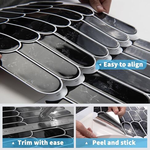 Art3d 10 ورقات قابلة للتقشير واللصق بلاط باكسبلاش للمطبخ، ملصق من الفينيل على بلاط الحائط للحمام وغرفة الغسيل والبقع الخلفية، 30.48 سم × 30.48 سم أخضر in Kuwait