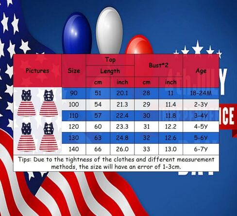 Toddler Baby Girl 4th of July Dresses Independence Day Outfit Kid American Flag Star Stripe Patriotic Dress Clothes in Saudi Arabia